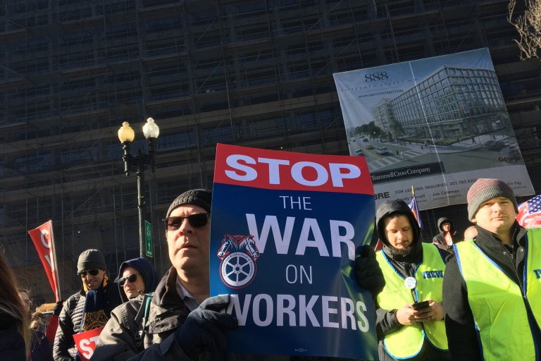 Federal Government Employees By the Hundreds Take to the Streets Demanding to Go Back to Work