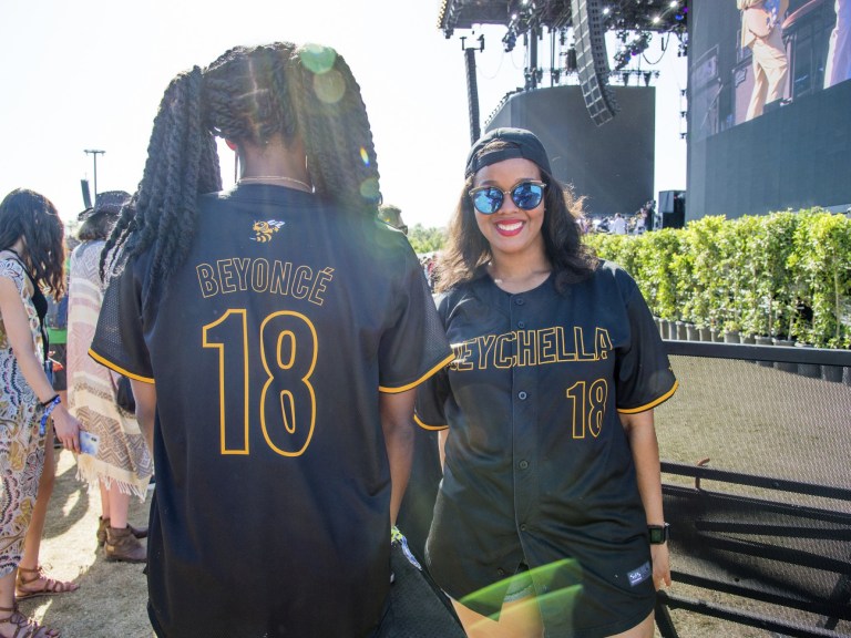 ladies wearing Beyonce jersey at Coachella 2018_AP Images 2