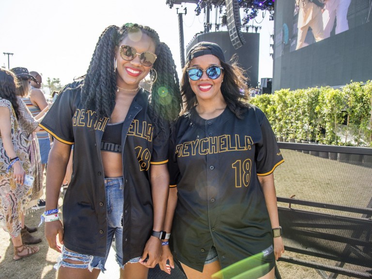 ladies wearing Beyonce jersey at Coachella 2018_AP Images