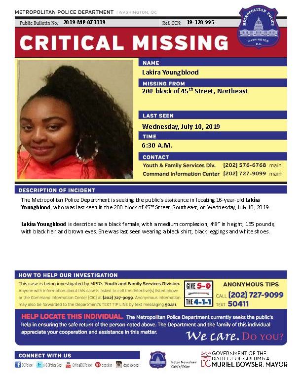 Missing Teen From DC
