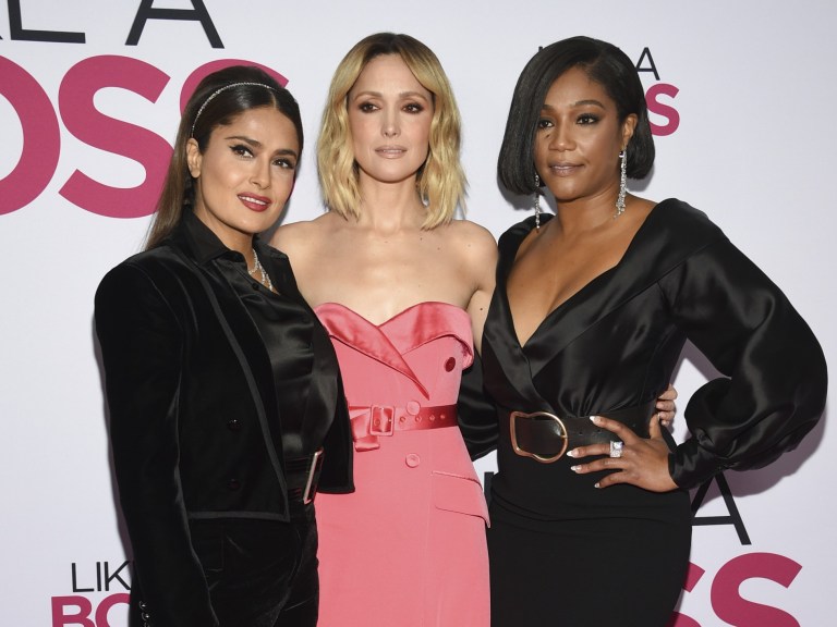 Actors Salma Hayek, Rose Byrne, Tiffany Haddish Like A Boss cast_Ap Images
