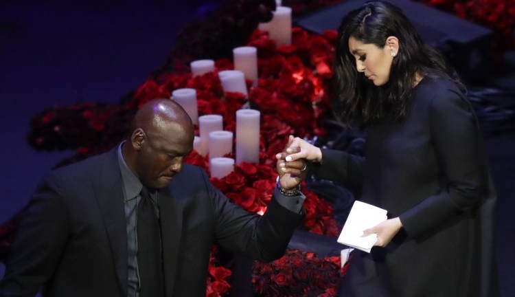 Michael Jordan Vanessa Bryant Kobe Bryant Memorial_APImages 2