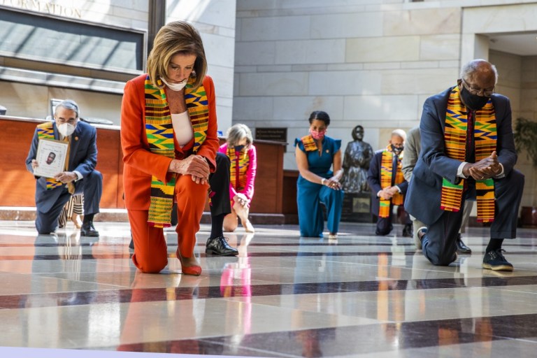 Capitol Hill Democrats Take A Knee Before Tackling Police Reform