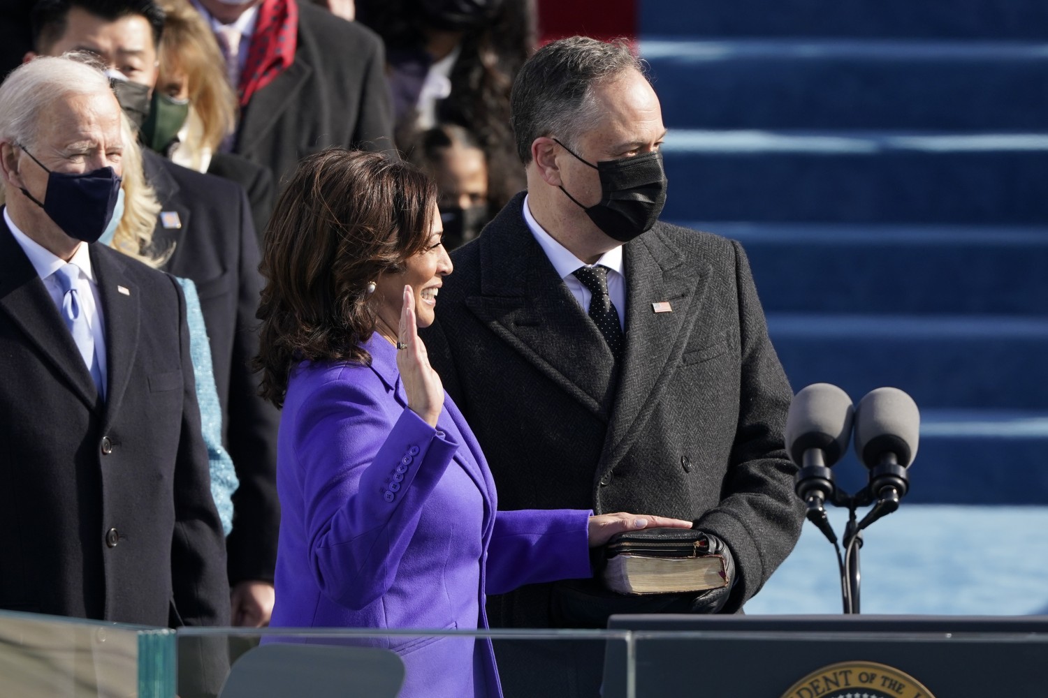 Biden_Inauguration_Kamala Harris sworn in vice president 2021_AP Images