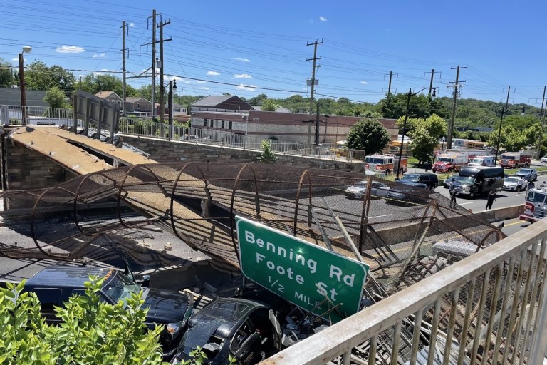 Pedestrian Bridge Collapses In DC Injuring 6