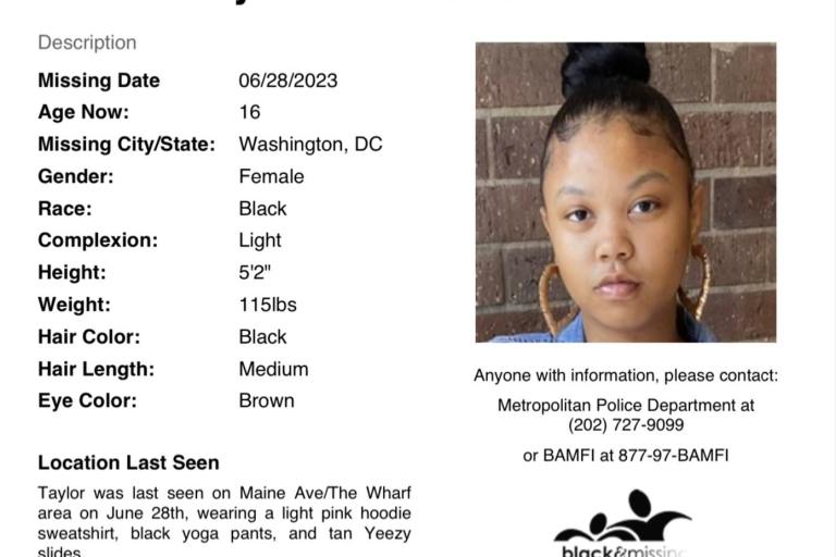 Taylor Mathis-Johnson Last Seen Taking Out The Trash: DC 16 Year-Old Who Has Been Missing Since June 29th