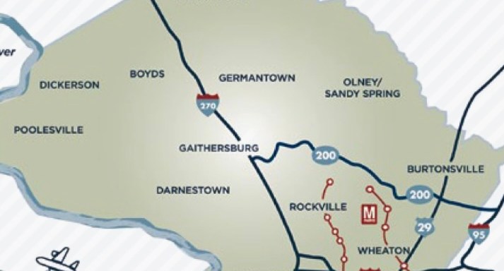 Map of Montgomery County