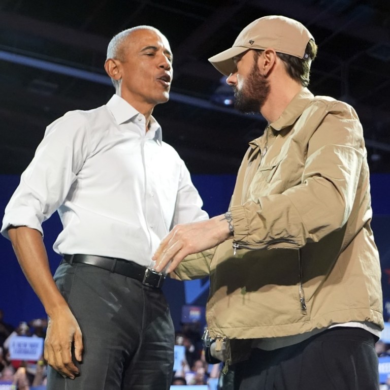 President Barack Obama, “Feeling Some Kind of Way” Following Eminem At Kamala Harris’ Detroit Rally
