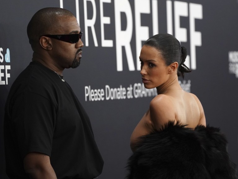 AP Kanye West Left And Bianca Censori