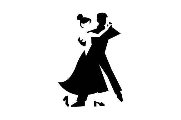 Couple Dancing Waltz Silhouette Couple Dancing Waltz Silhouette