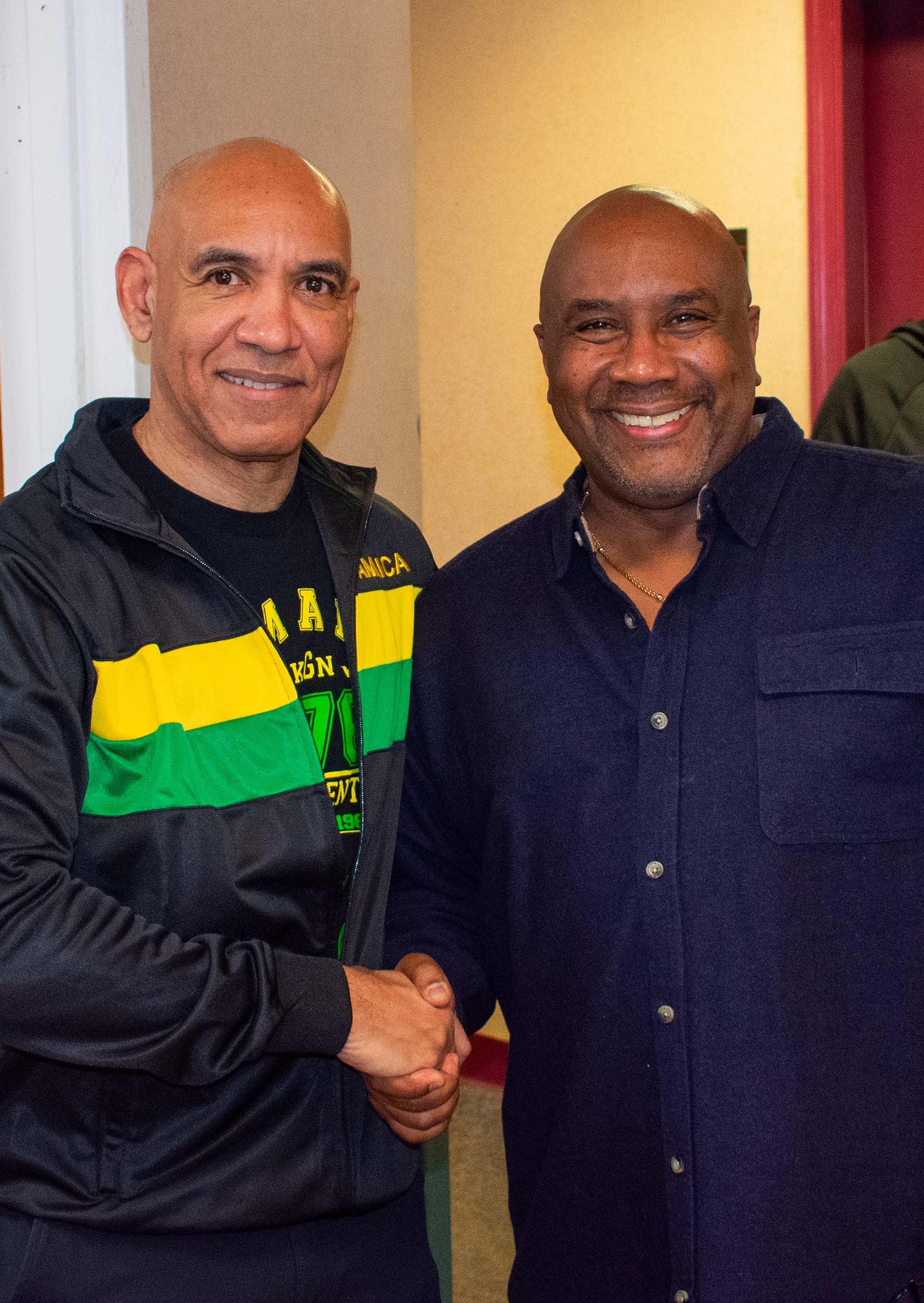 His Excellency Anthony Anderson - Jamaican Ambassador and Harold Fisher - Host of The Daily Drum