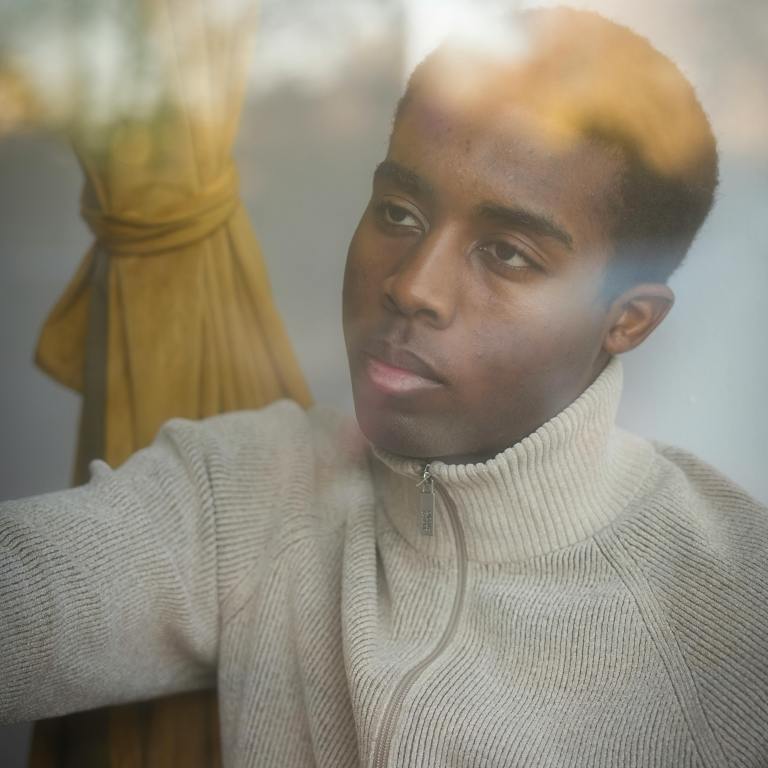 Black Teen Boys Quarter Zip Sweater Trend