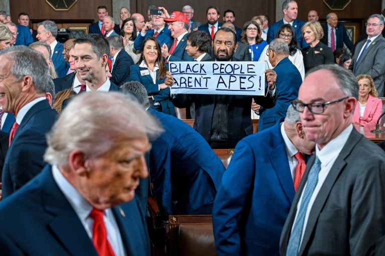 Rep. Al Green Returns to Trump’s State of the Union With Protest Sign After 2025 Ejection