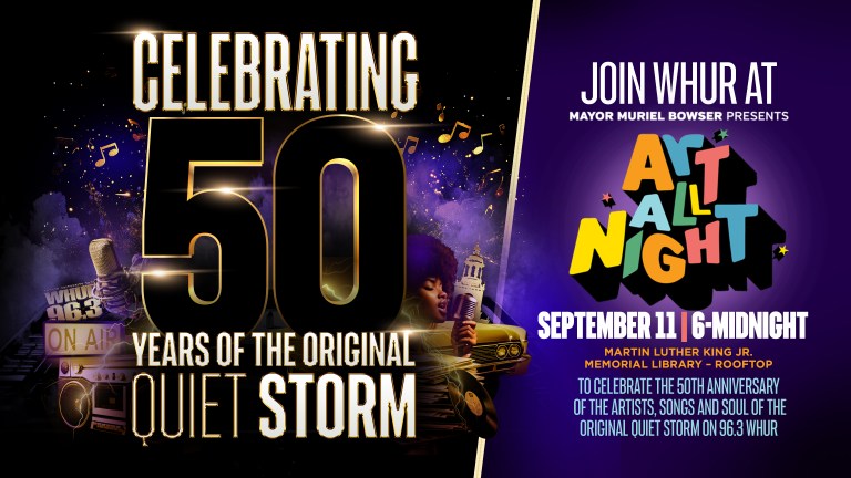Join WHUR 96.3  to Celebrate 50 Years of The Original Quiet Storm at DC’s Art All Night